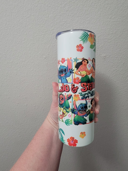 20oz  blue Alien summer tumbler