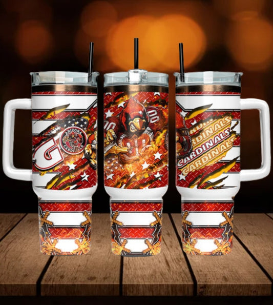 40oz  Cardinals inspired Tumbler