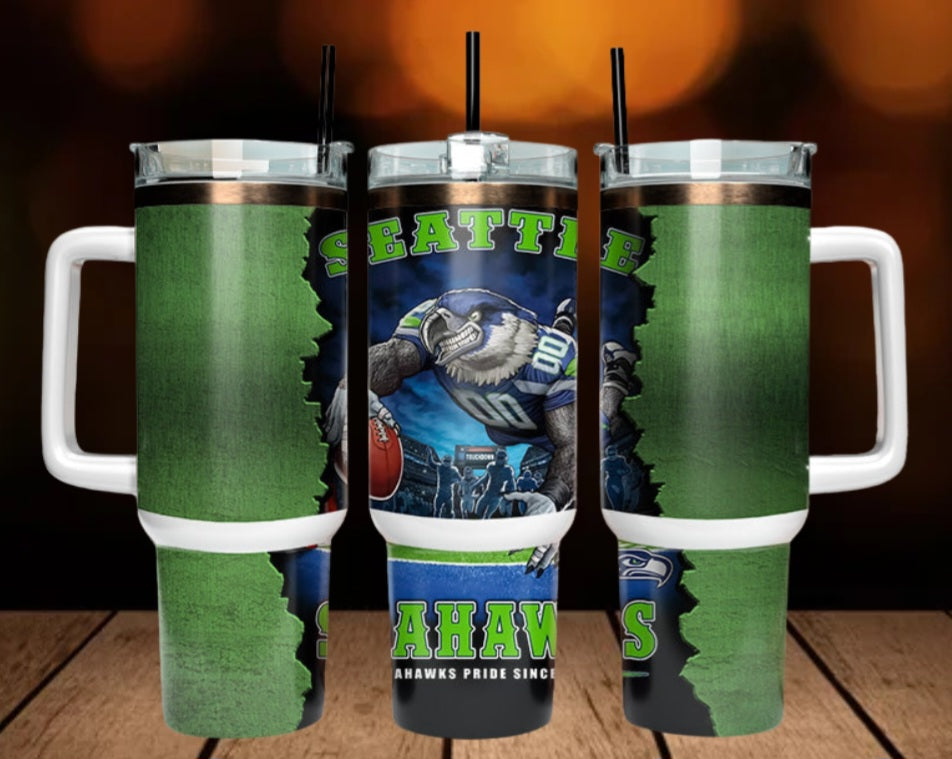 40oz  Seahawks inspired Tumbler
