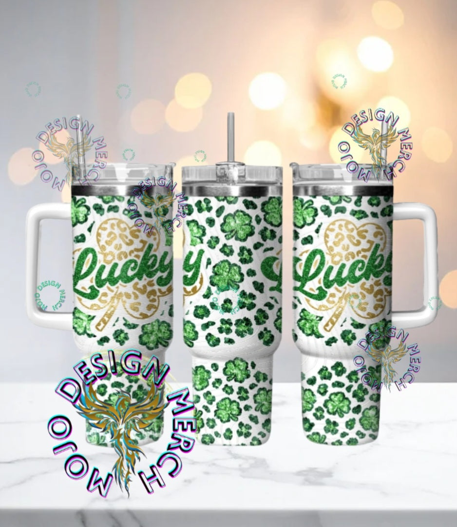 40oz St Patricks day shamrocks