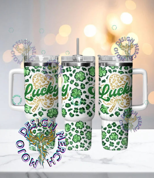 40oz St Patricks day shamrocks