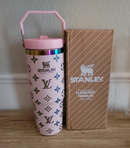 30oz sport top handle light pink lazer engraved inspired dupe