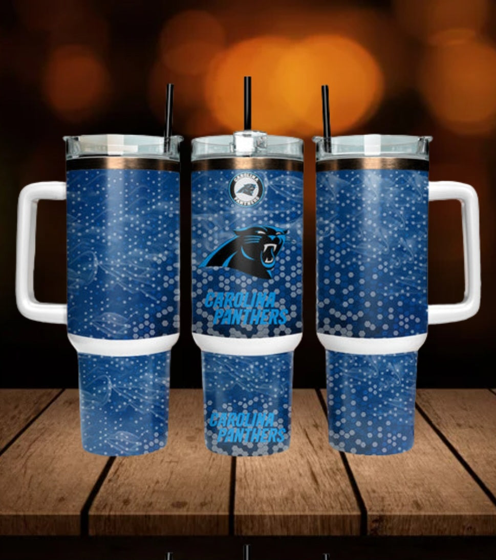 40oz  Panthers inspired Tumbler