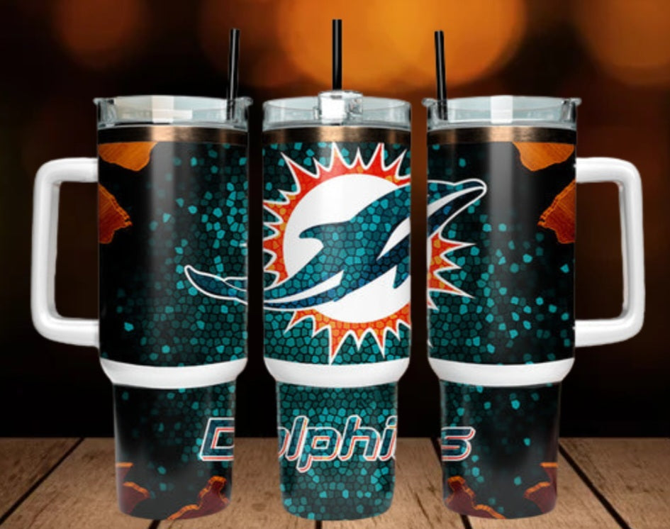 40oz  Dolphins inspired Tumbler