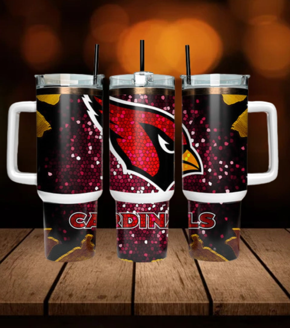 40oz  Cardinals inspired Tumbler