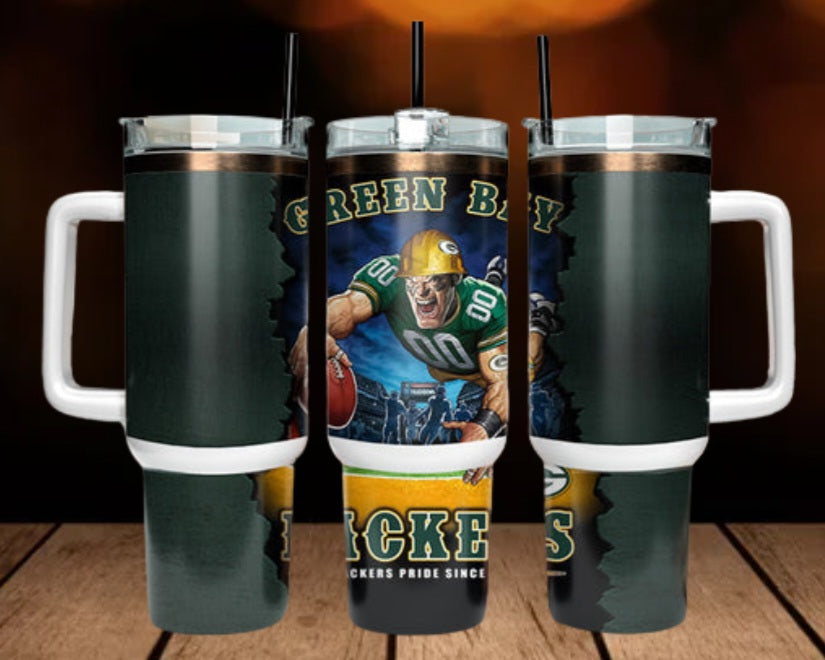 40oz  Packers inspired Tumbler