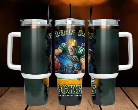 40oz  Packers inspired Tumbler