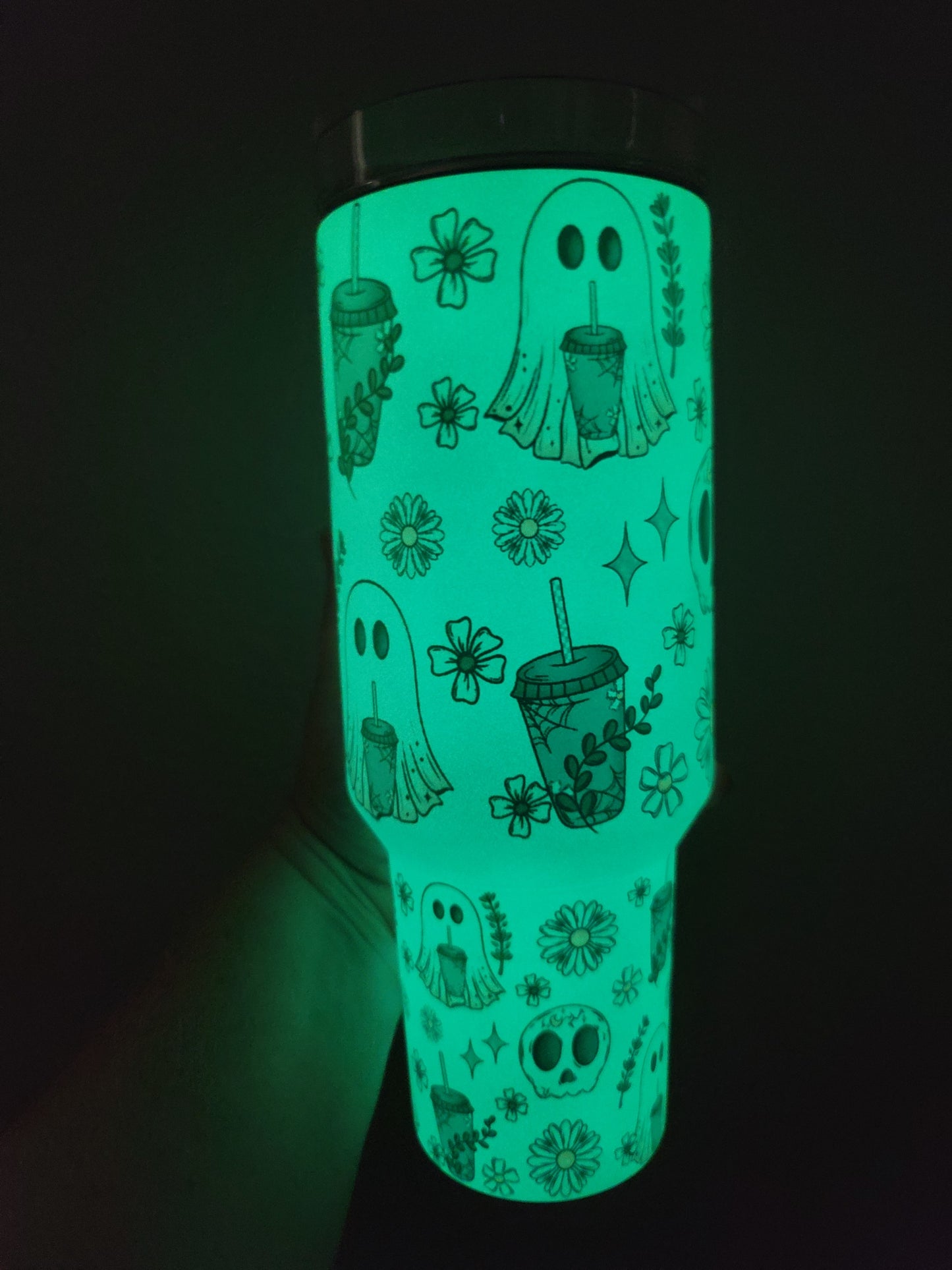 40oz Garden ghosts tumbler