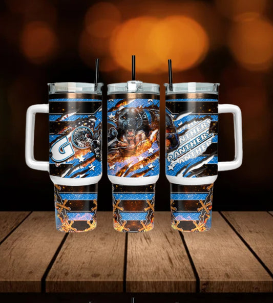 40oz  Panthers inspired Tumbler