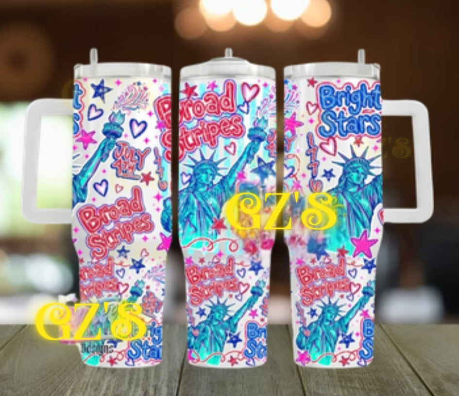 40oz America tumbler