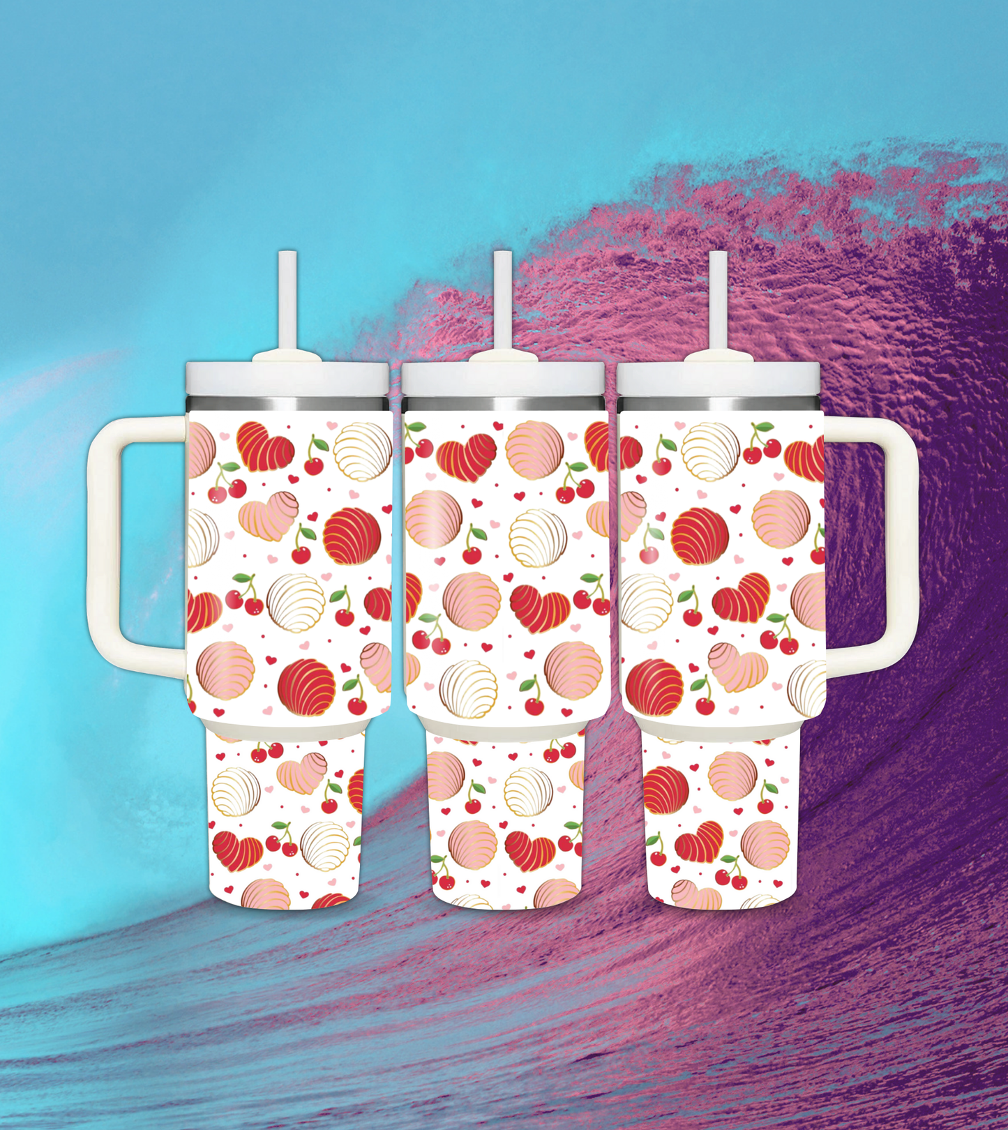 Cherries and conchas 40oz Tumbler