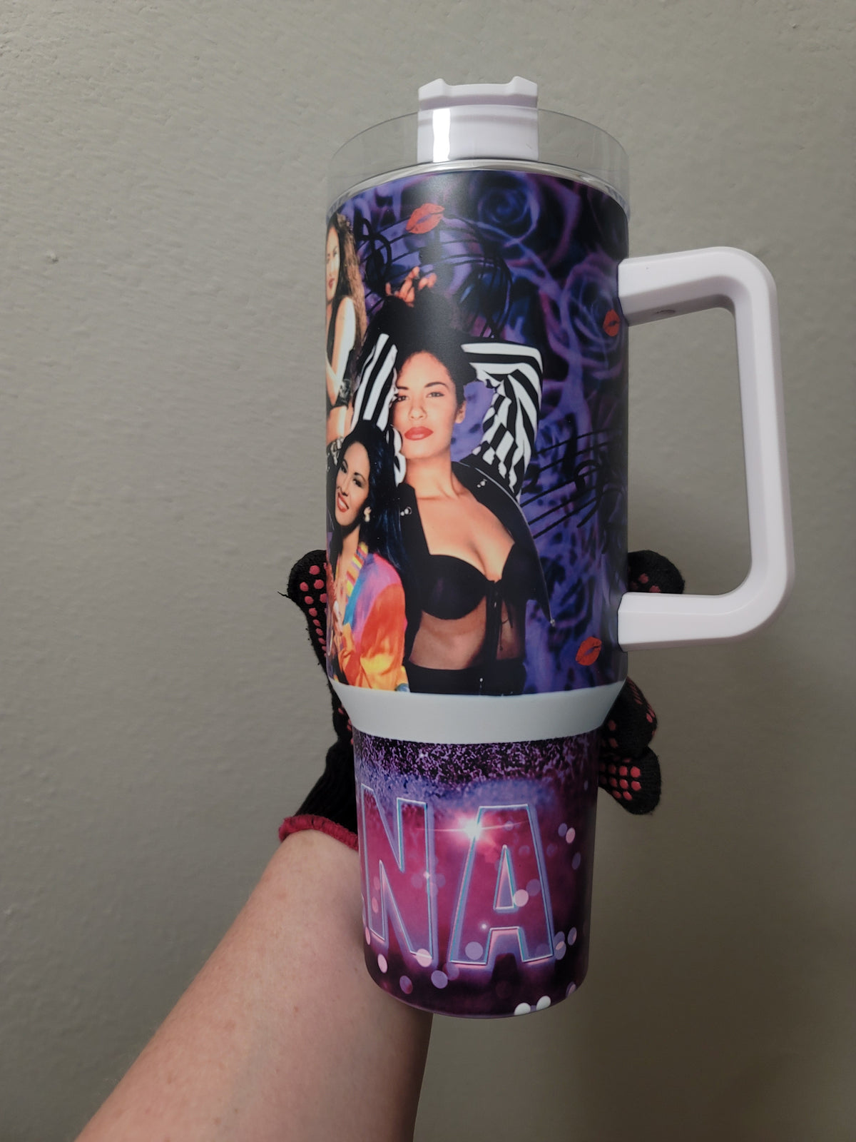 Selena purple roses 40oz Tumbler