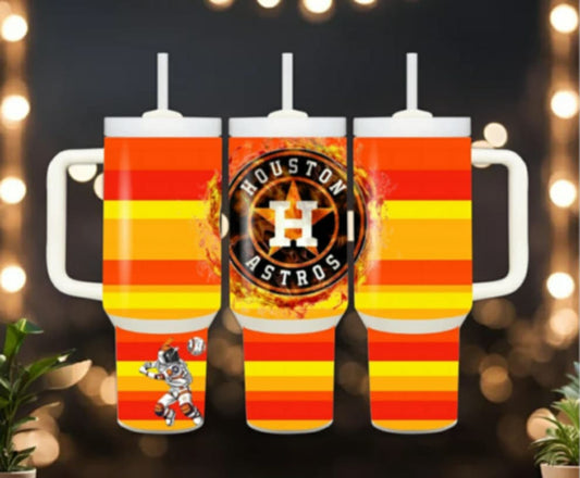 40oz H-town Stros inspired Tumbler