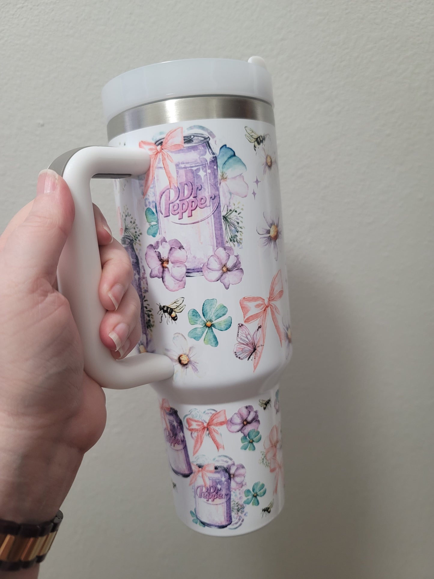 40oz Soda Floral