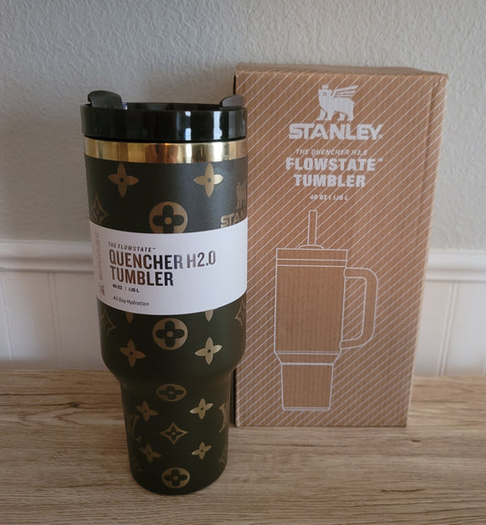 40oz brown designer inspired tumbler dupe