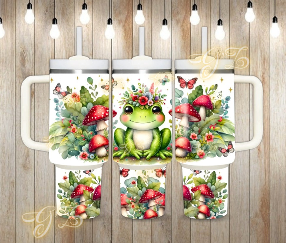 40oz Frogs and mushrooms digital download