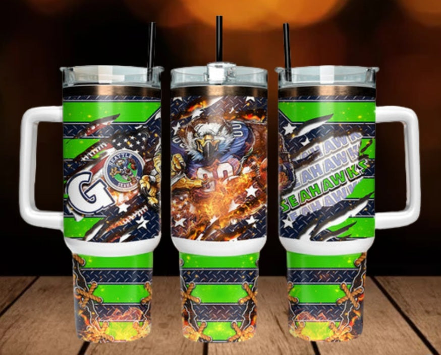 40oz  Seahawks inspired Tumbler