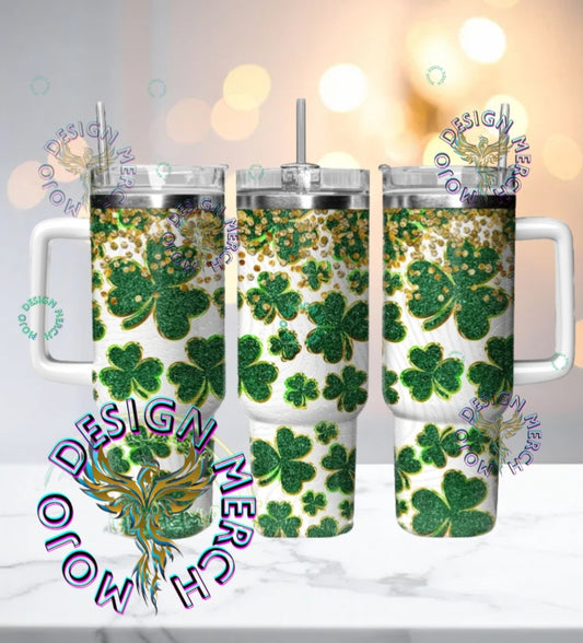 40oz St Patricks day shamrocks