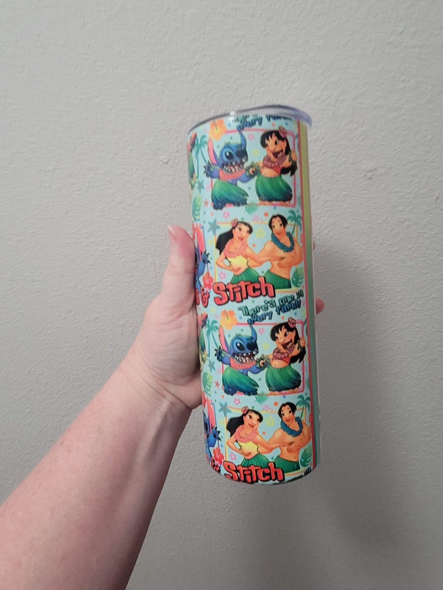 20oz  blue Alien summer tumbler