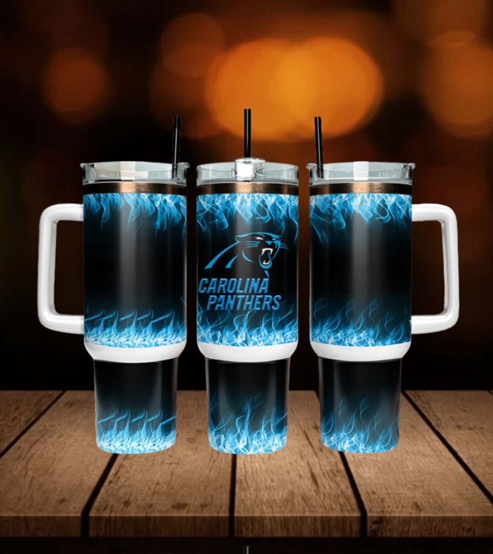 40oz  Panthers inspired Tumbler