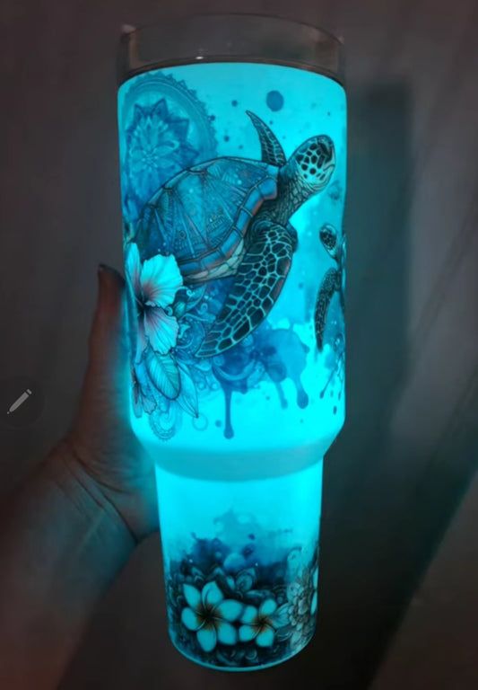 40oz Boho sea turtles