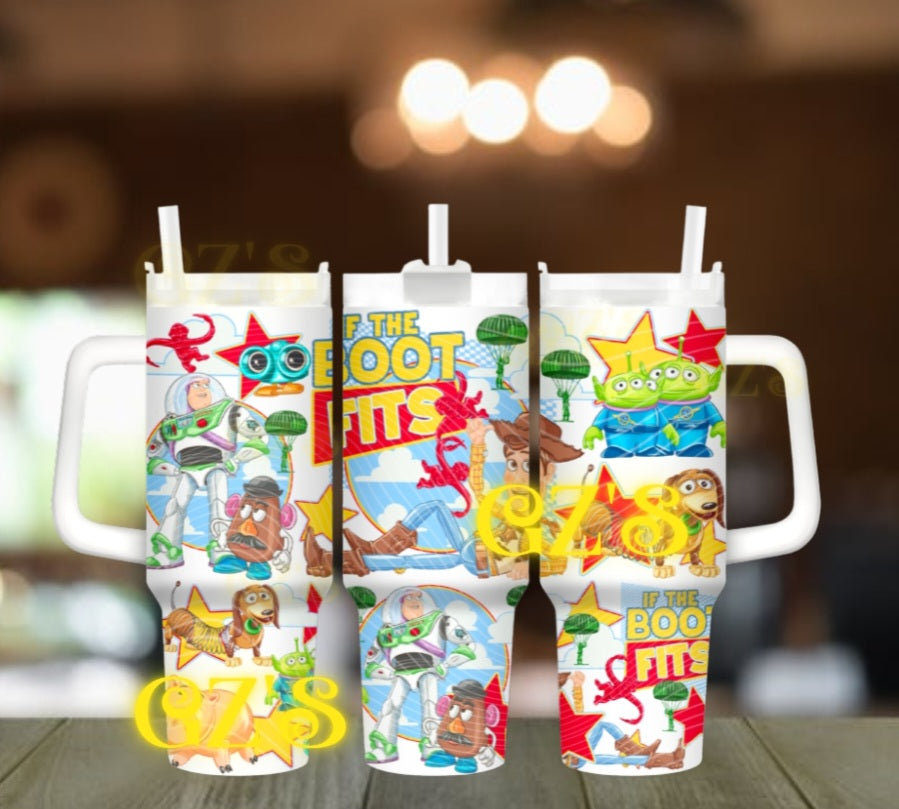 40oz vintage cartoons tumbler