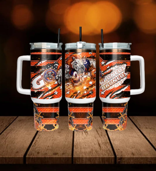 40oz  Broncos inspired Tumbler