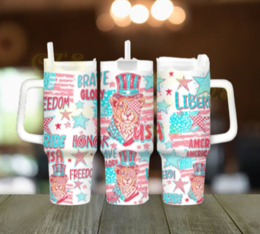 40oz America tumbler