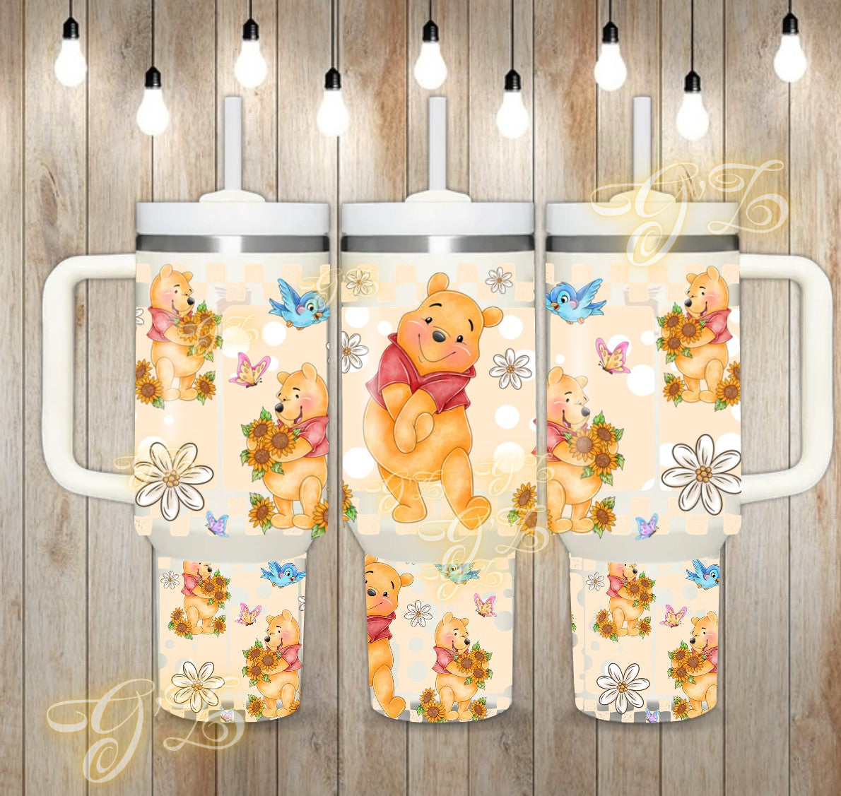 40oz Bear cartoon tumbler