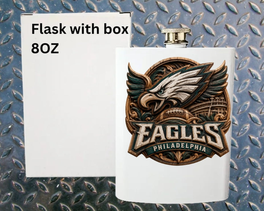 8oz Pro football flask