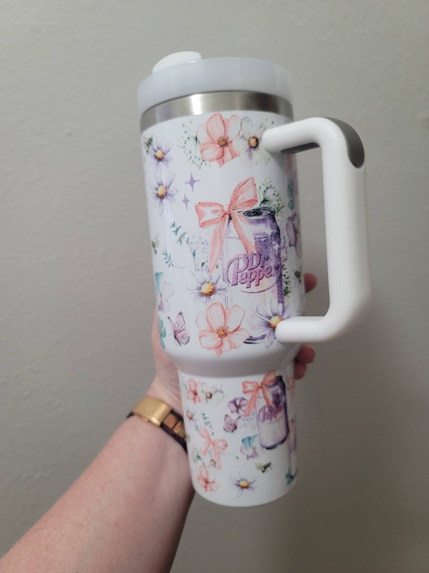 40oz Soda Floral