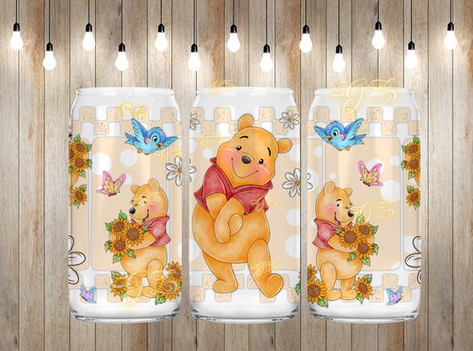 16oz  bear cartoon wrap digital download