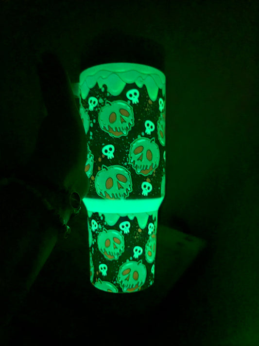 40oz Glow in the dark poison apple tumbler