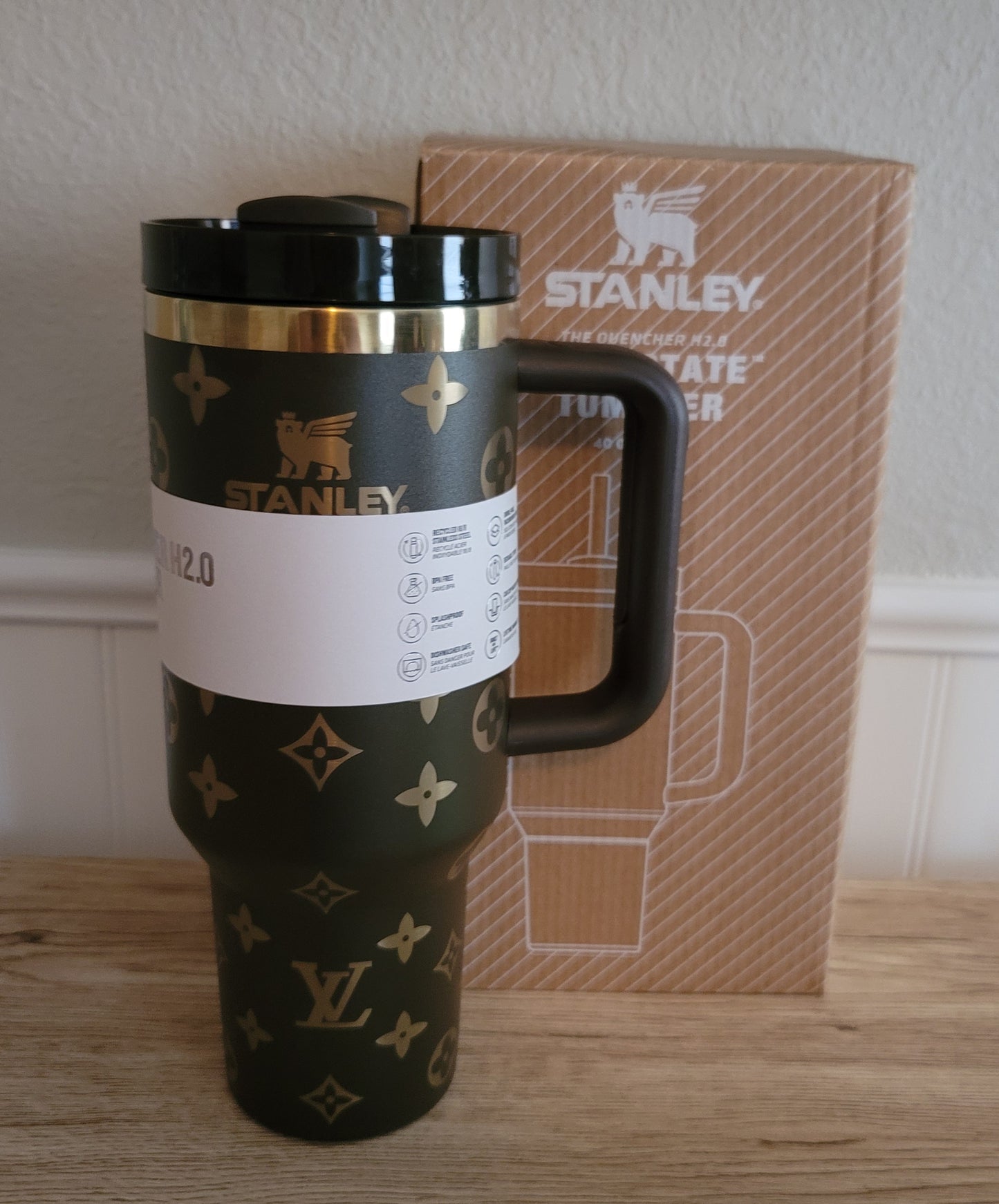 40oz brown designer inspired tumbler dupe