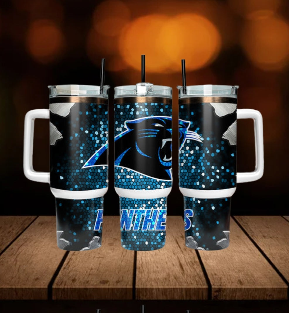 40oz  Panthers inspired Tumbler