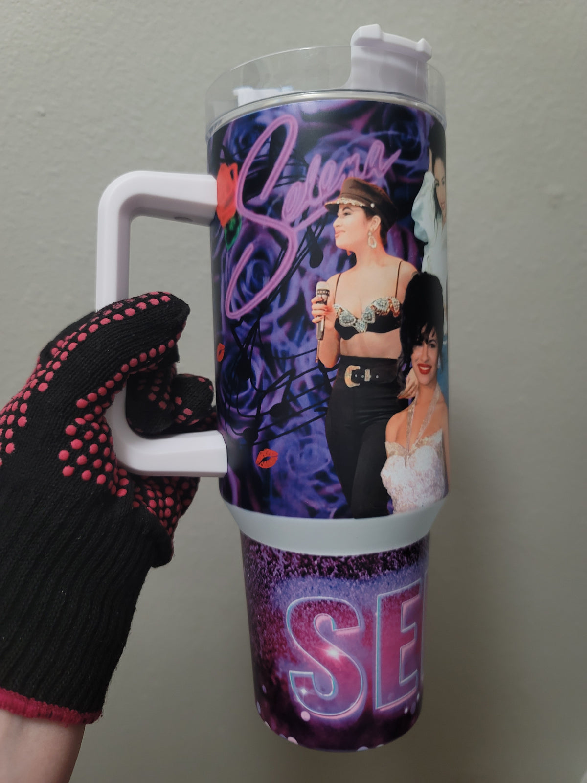 Selena purple roses 40oz Tumbler