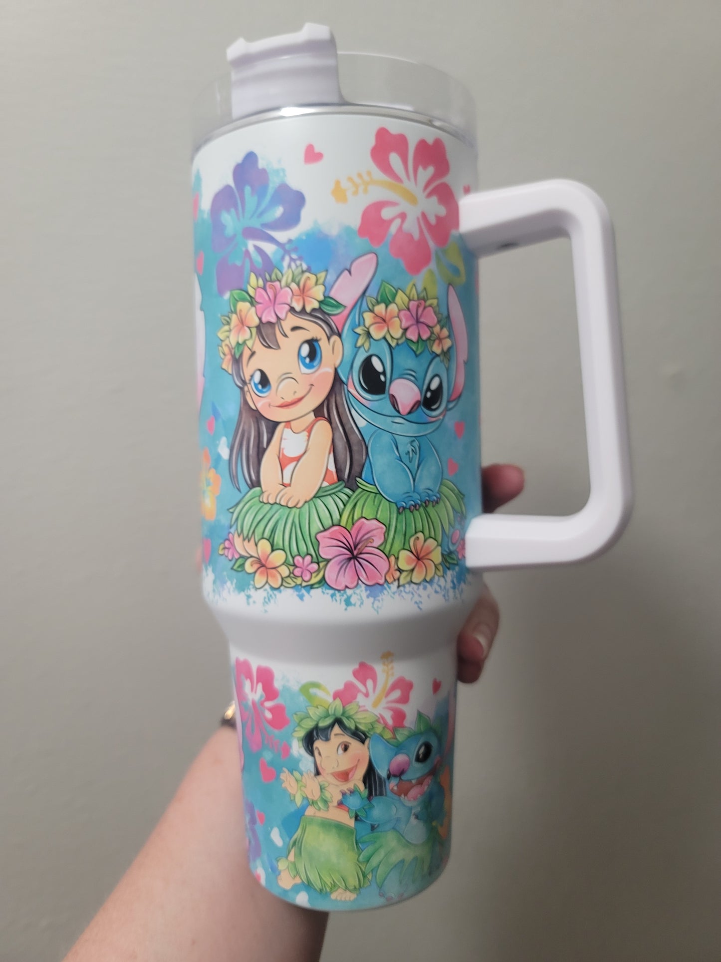 40oz blue Alien  Tumbler
