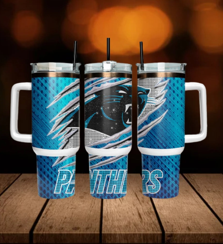 40oz  Panthers inspired Tumbler