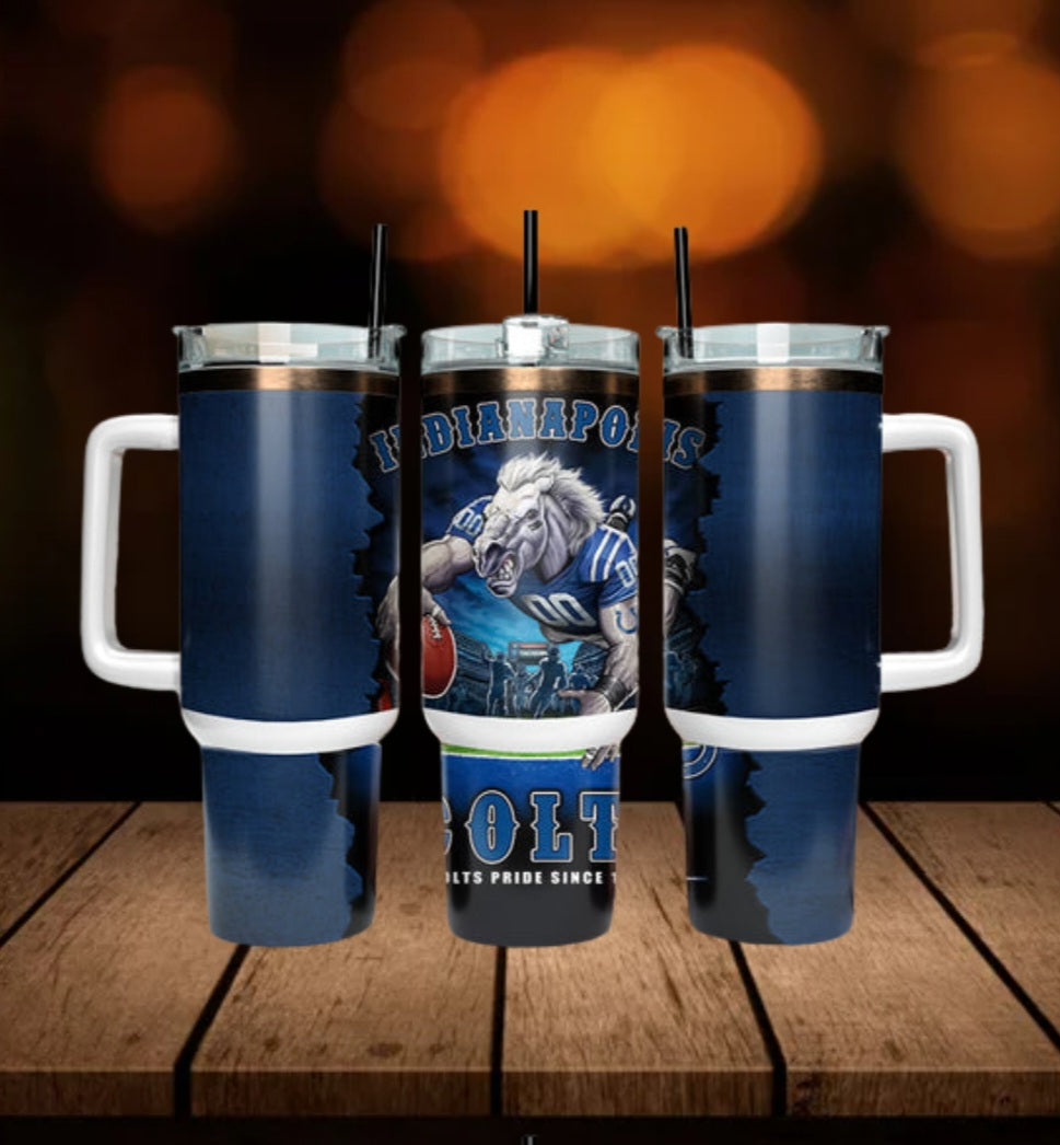 40oz  Colts inspired Tumbler