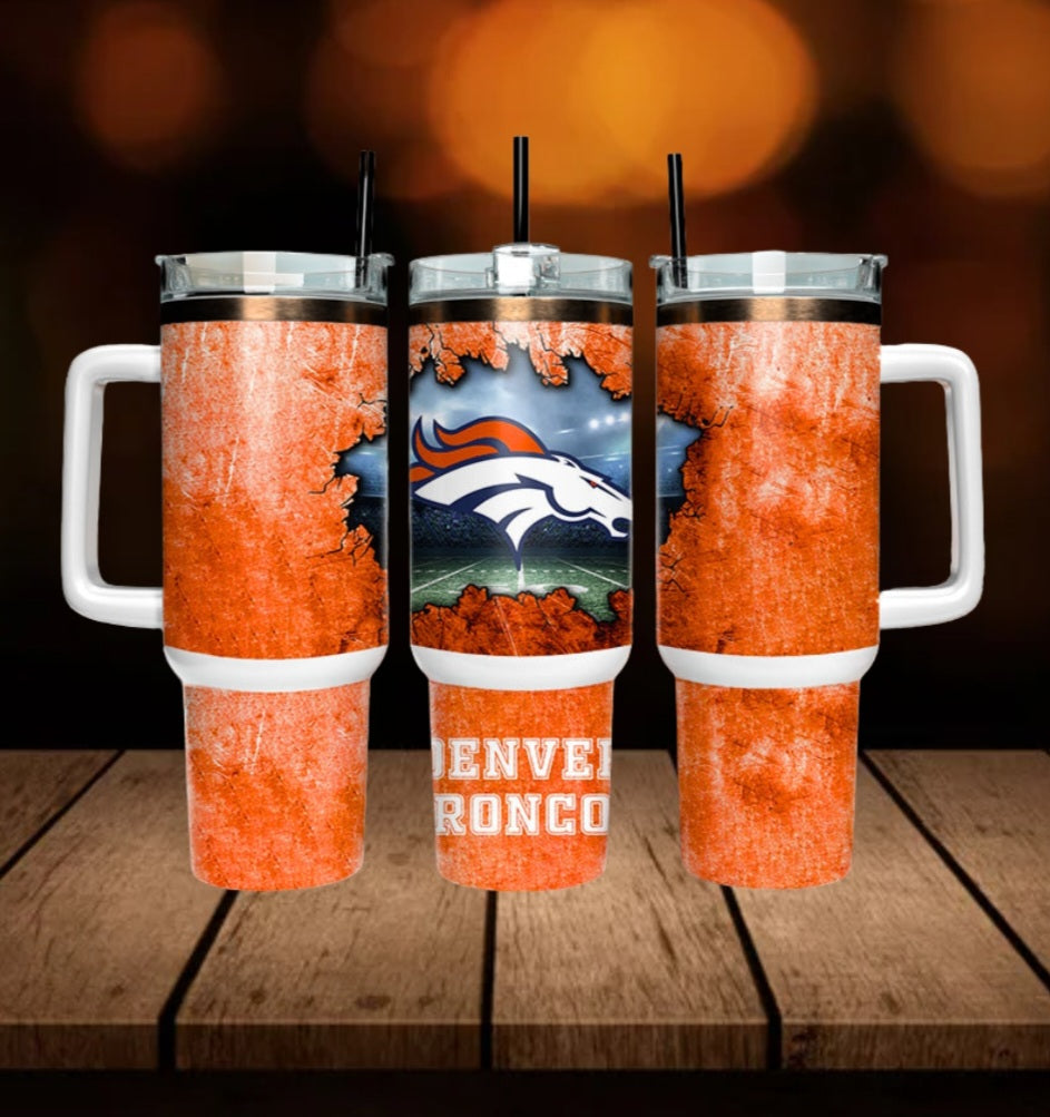 40oz  Broncos inspired Tumbler