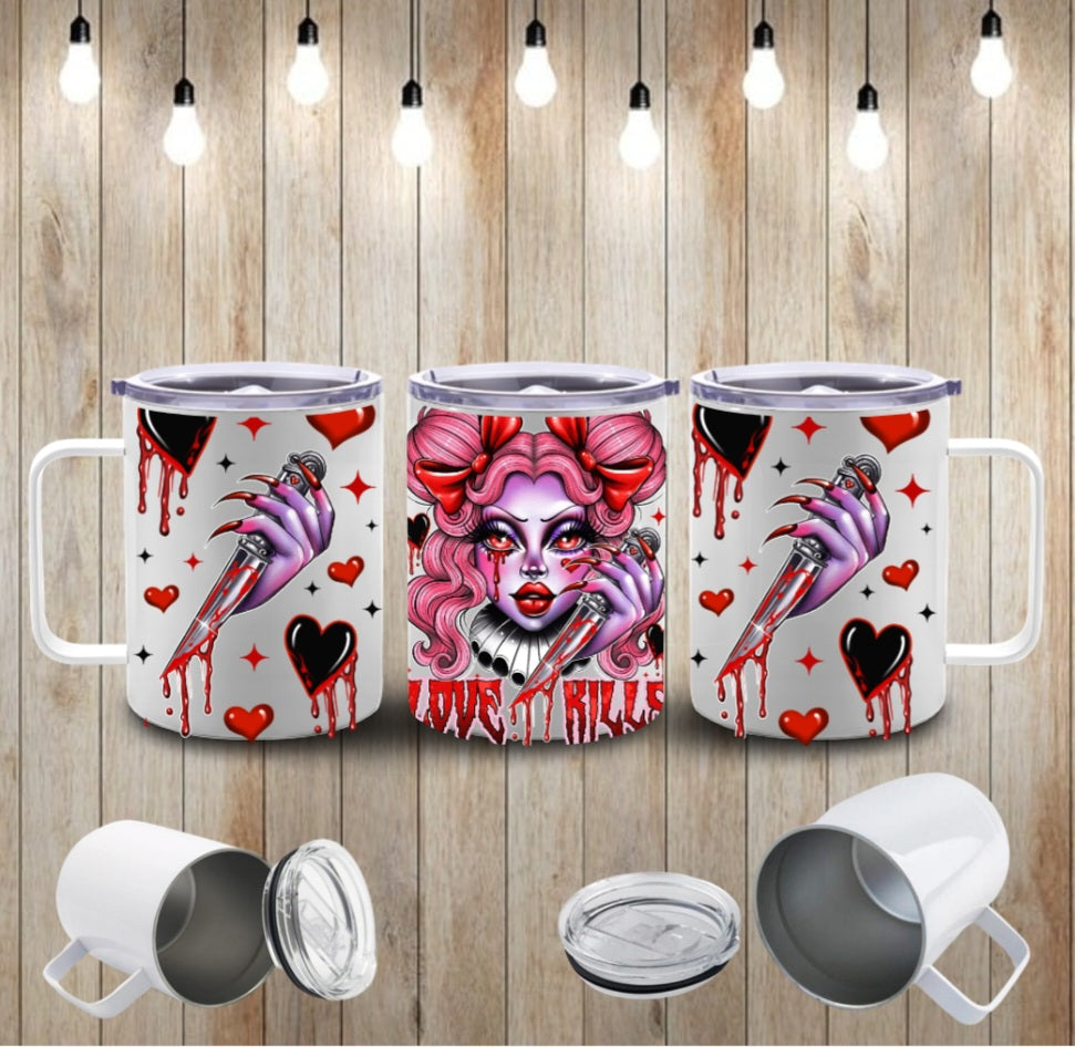 15oz love kills coffee mug