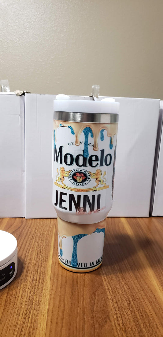 40oz Jenni Chingona Modelo Tumbler Dupe