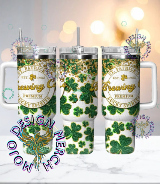 40oz St Patricks day shamrocks