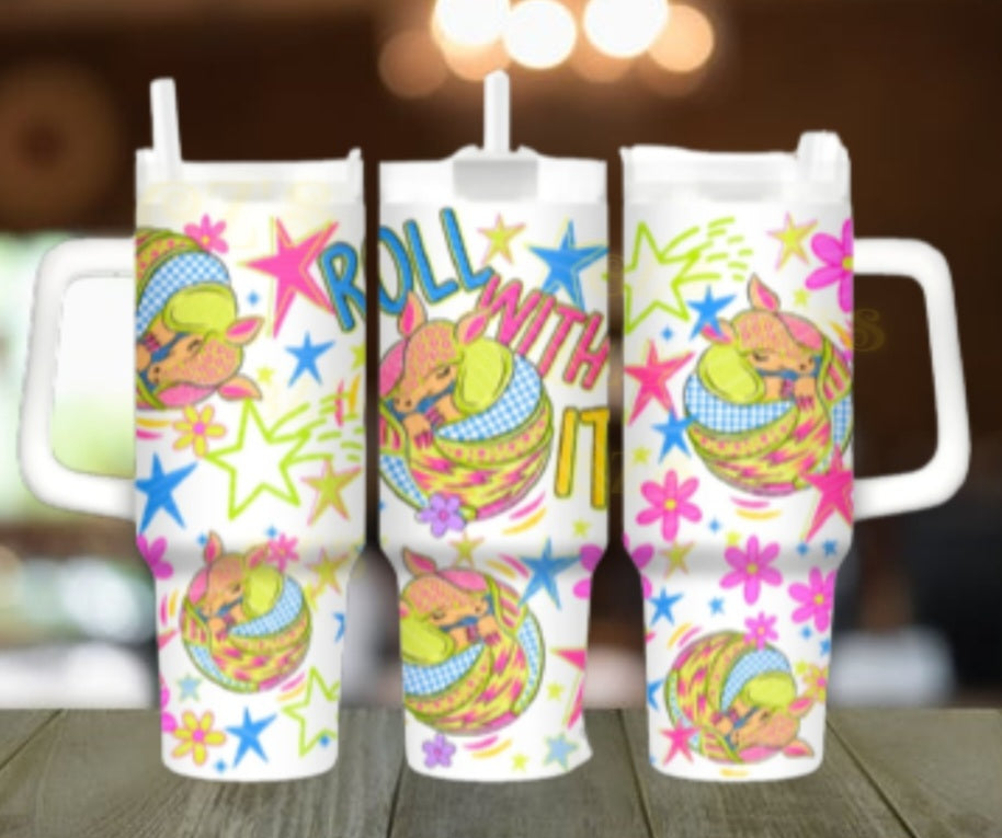 40oz Holy Armadillo tumbler