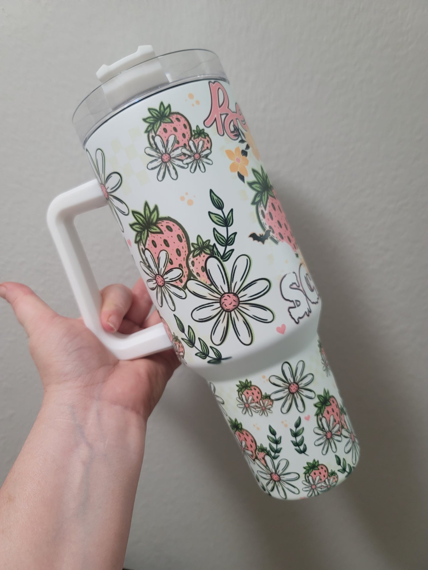 40oz Berry Scary Ghost tumbler