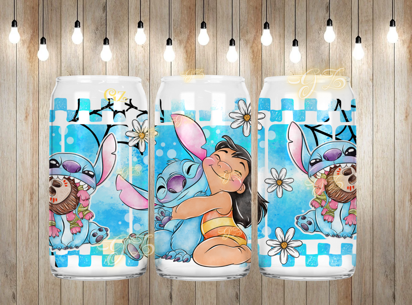 16oz  bear cartoon wrap digital download