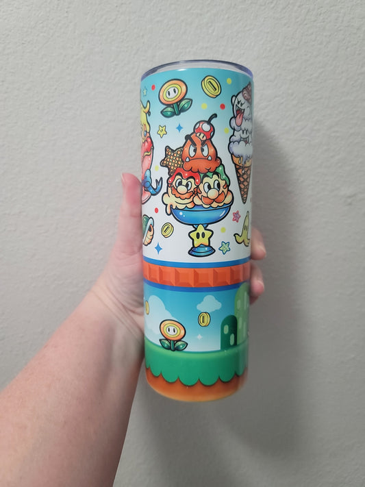 20oz  Mario ice-cream tumbler