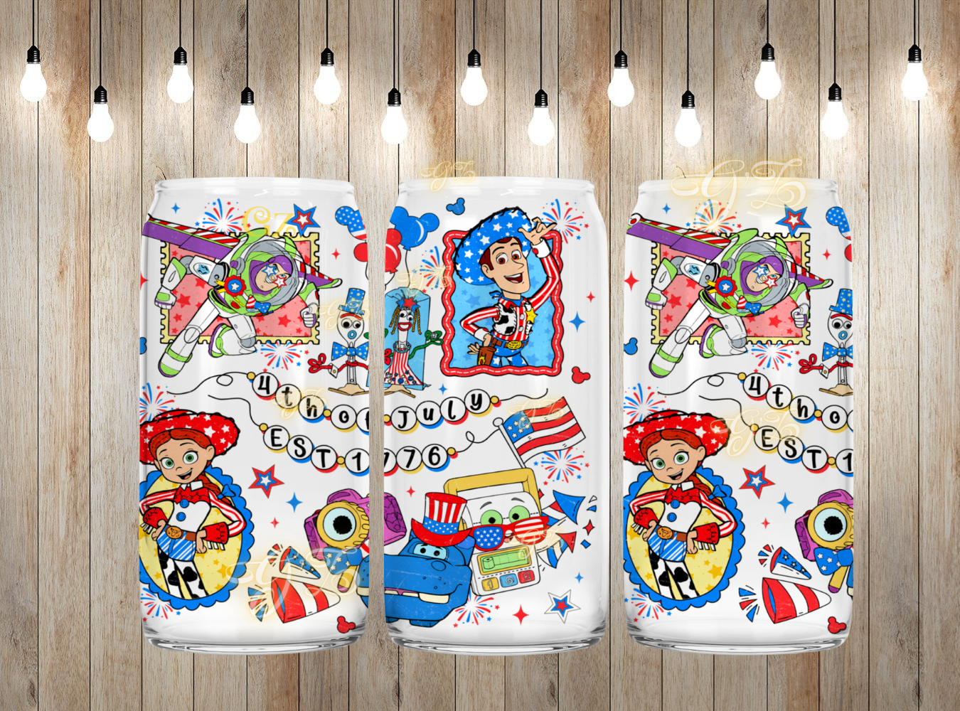 16oz  American toy wrap digital download
