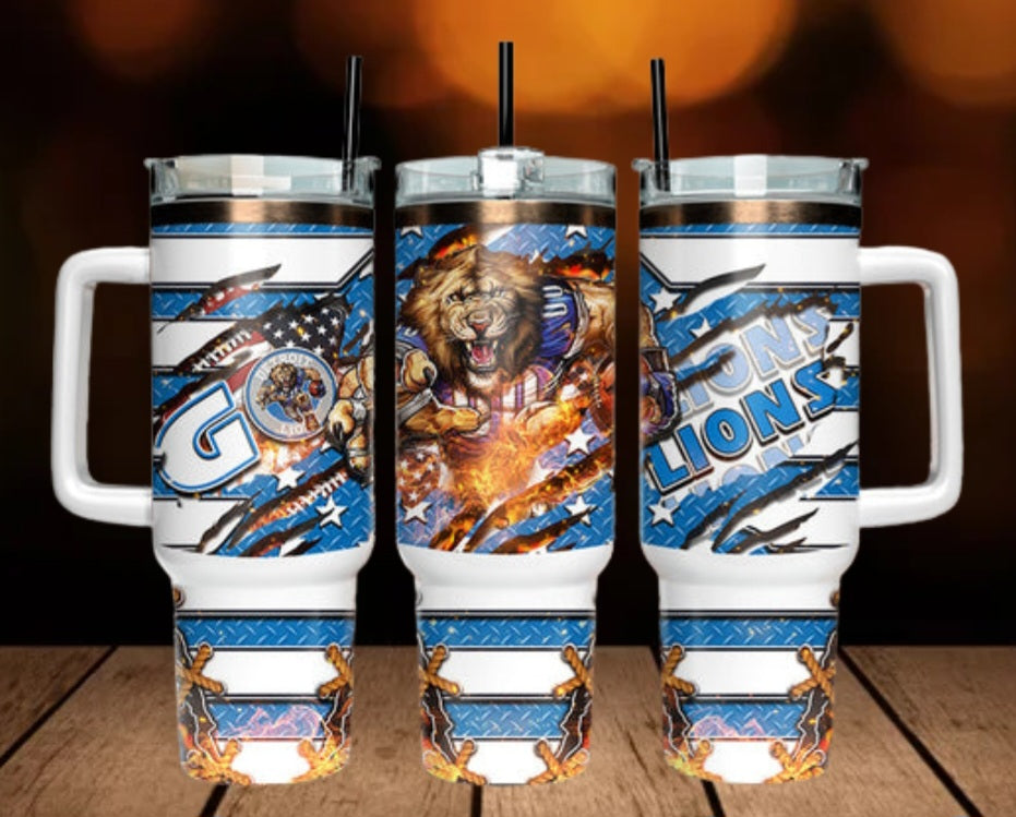 40oz  Lions inspired Tumbler