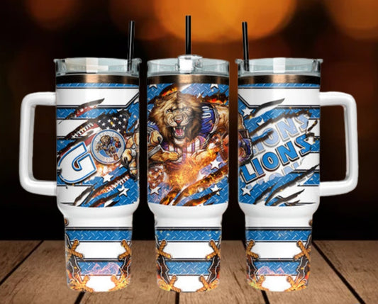 40oz  Lions inspired Tumbler